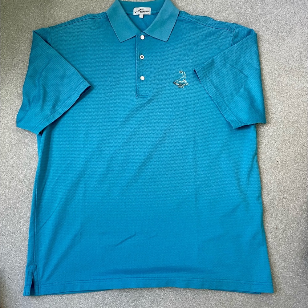 💧PRICE DROP💧⛳️🏌️‍♂️Nick Price Cool-Luxe Pinehurst Golf Shirt, Size L, Aqua
